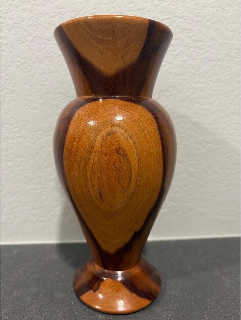 Handmade Cedar Wood Vase Hand Turned 7 7/8”
